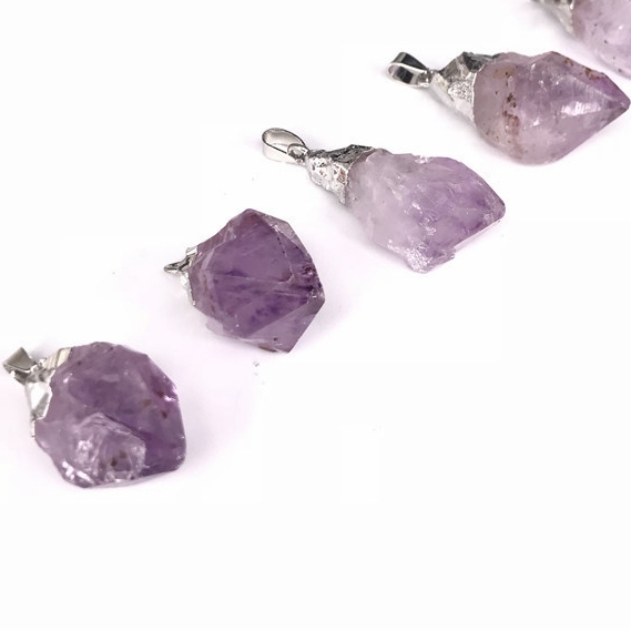 Crystal cluster, irregular amethyst raw stone pendant necklace, perfect for any occasion