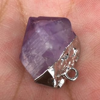 Irregular amethyst pendant necklace, perfect for any occasion