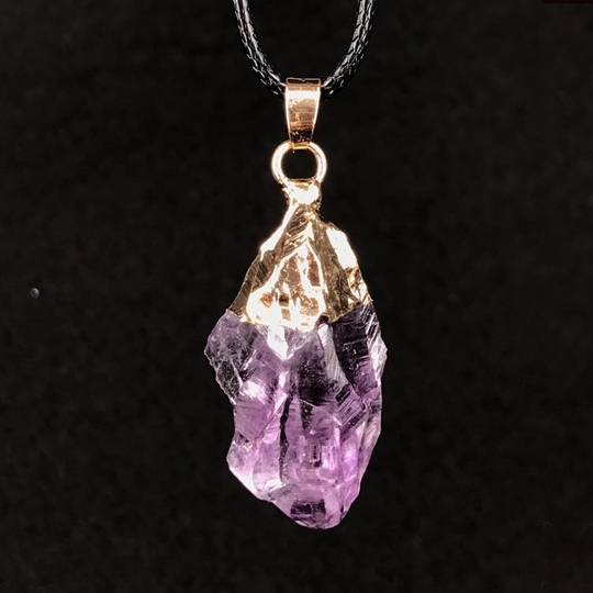 Crystal cluster, irregular amethyst raw stone pendant necklace, perfect for any occasion