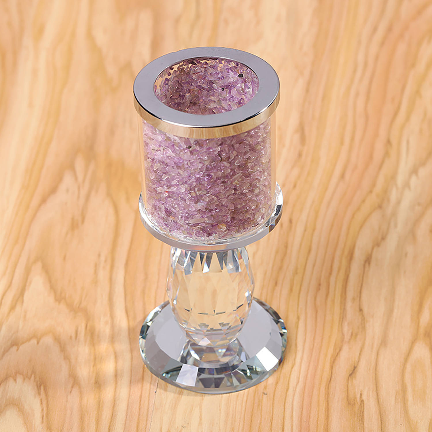 Amethyst candlestick treatment gem candlestick, candlelight dinner props to place articles home decoration