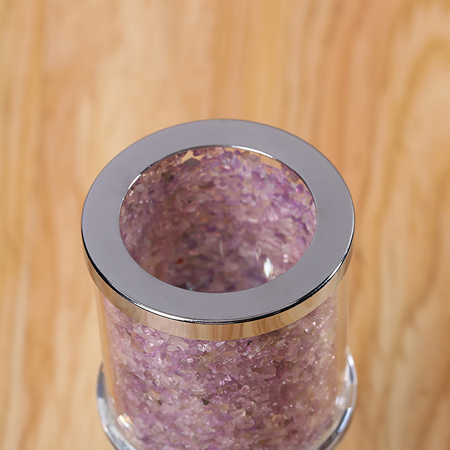 Amethyst candlestick treatment gem candlestick, candlelight dinner props to place articles home decoration