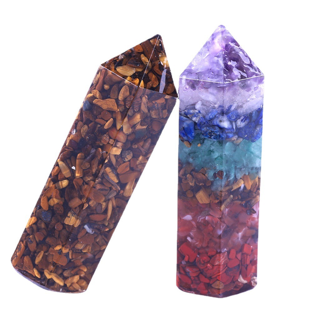 Hexagonal Crystal Wands Healing Chakra Single-Pointed Column Polished Reiki Quartz Meditation Home Decor
