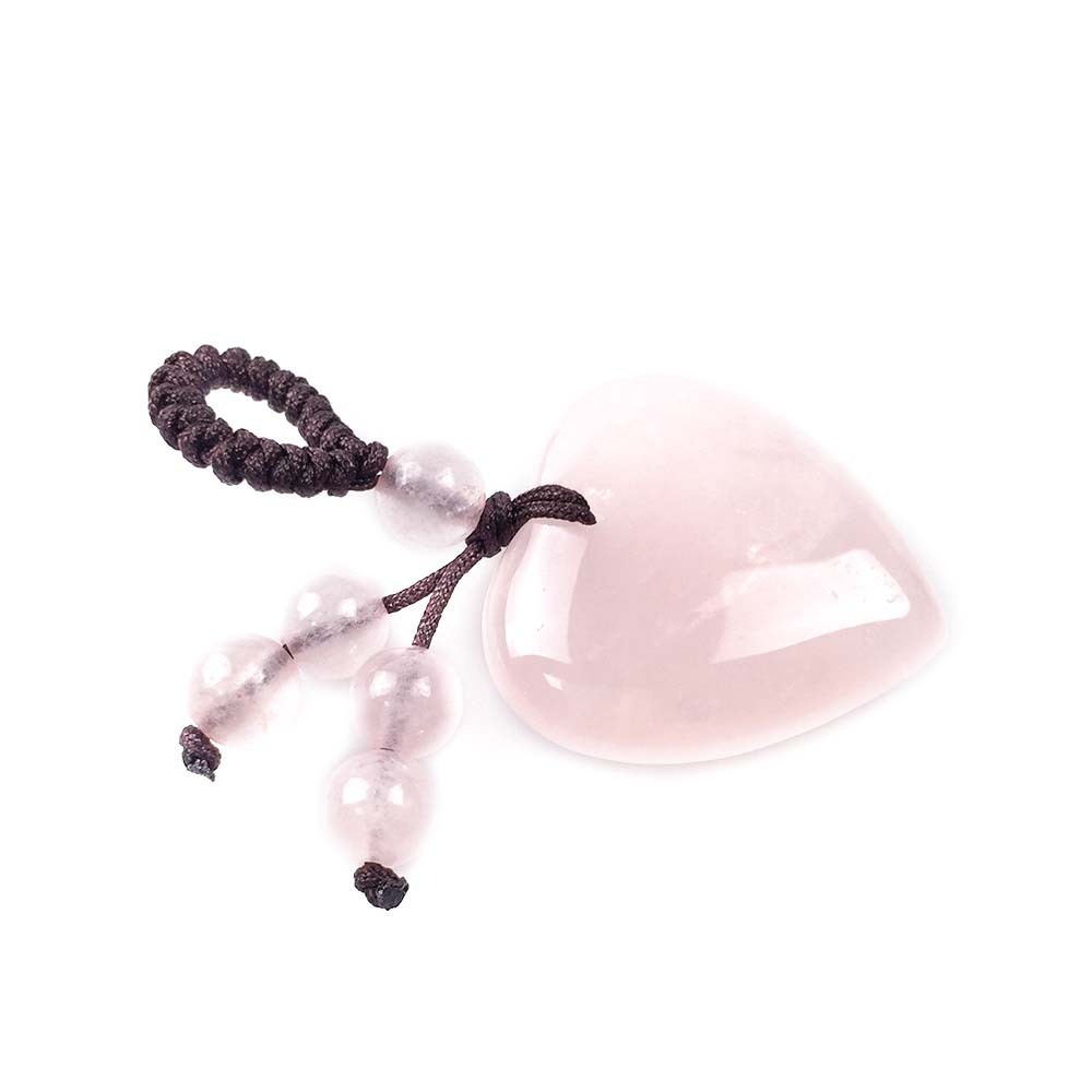 25MM 30MM Love Heart Gemstone Pendant Woven Friendship  Chakra for Making Jewelry Necklace Keychain