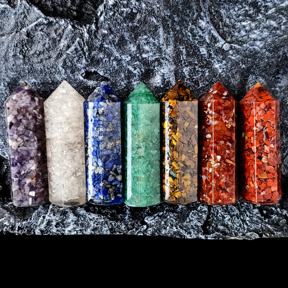 Hexagonal Crystal Wands Healing Chakra Single-Pointed Column Polished Reiki Quartz Meditation Home Decor