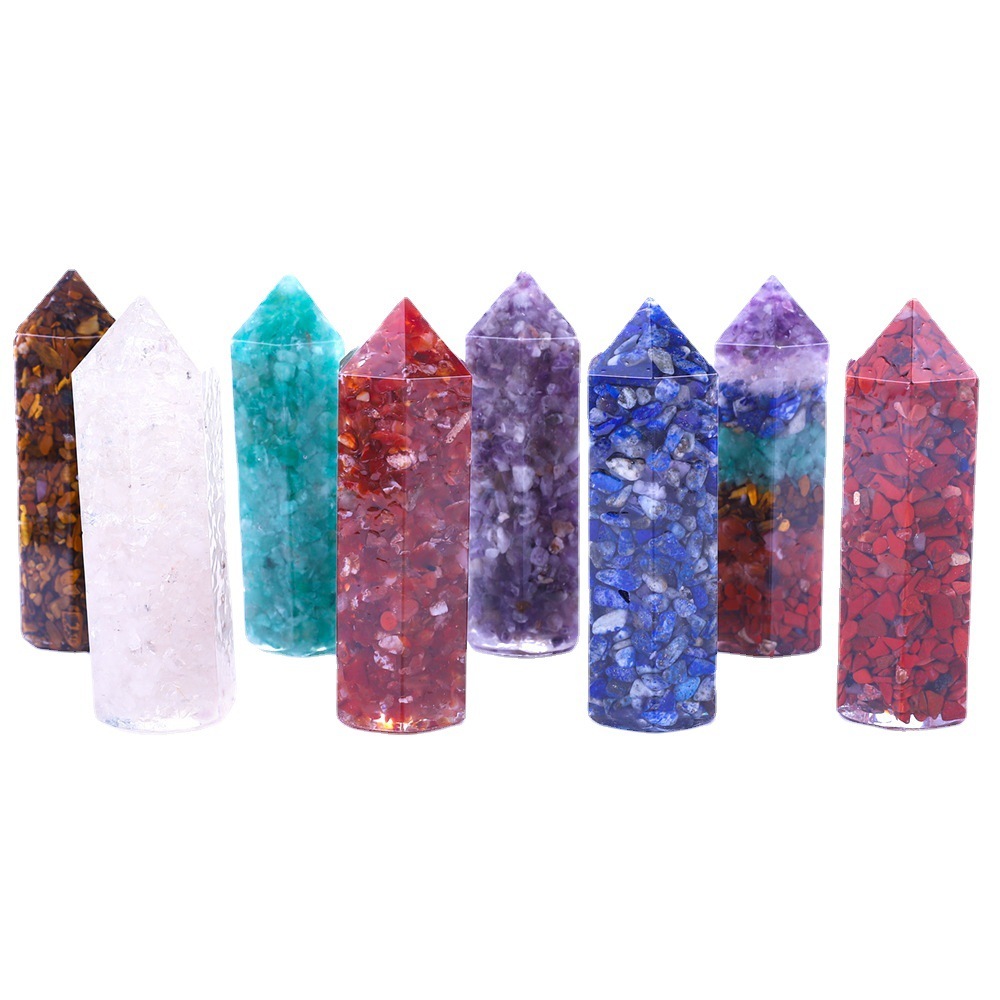 Hexagonal Crystal Wands Healing Chakra Single-Pointed Column Polished Reiki Quartz Meditation Home Decor