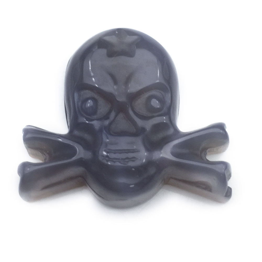 Handmade Craved Skull Figurine Statue Crystal Stone Decorative Skeleton Sculptures Ornament for Gift