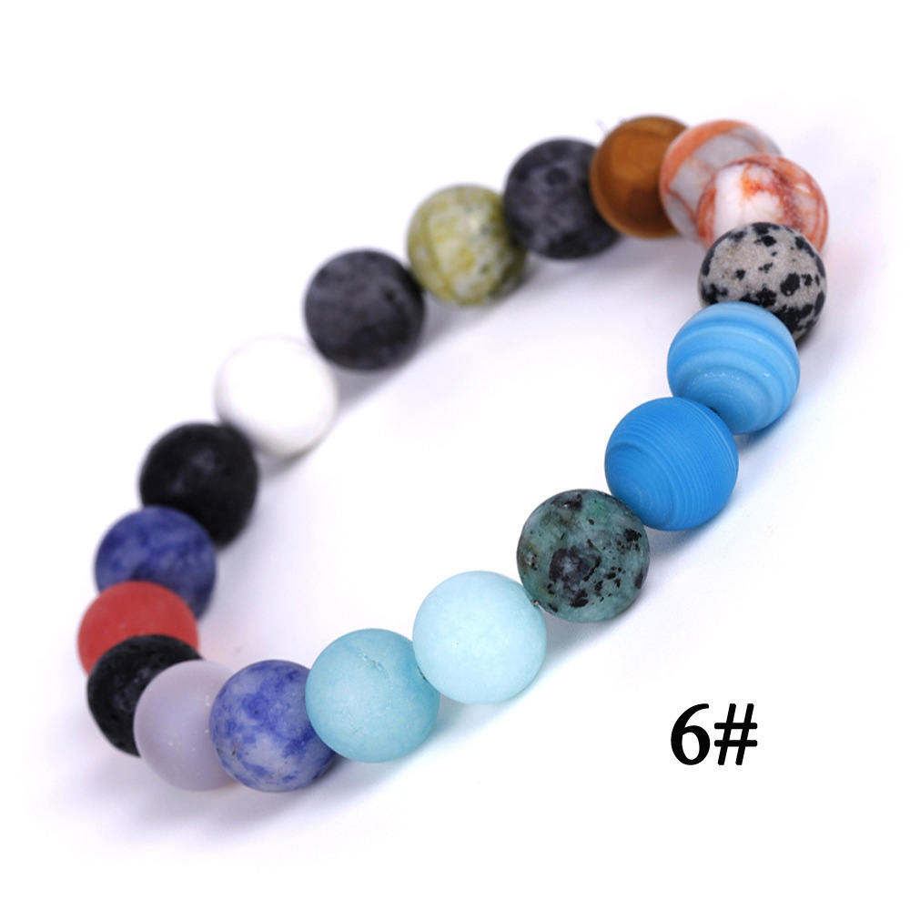 Solar System Eight Stone Planet Bracelet Universe Milky Way Galaxy Exploration Star Bracelet.