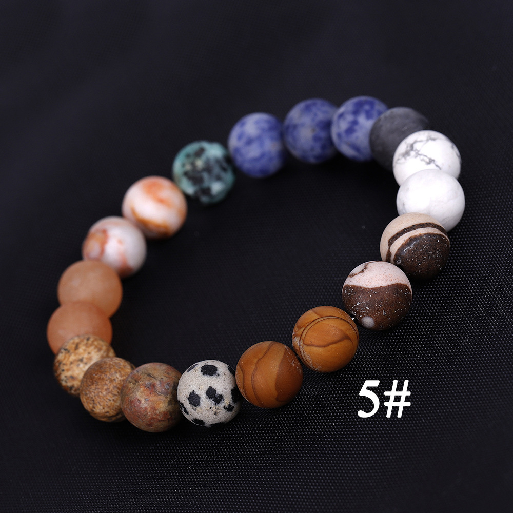 Solar System Eight Stone Planet Bracelet Universe Milky Way Galaxy Exploration Star Bracelet.