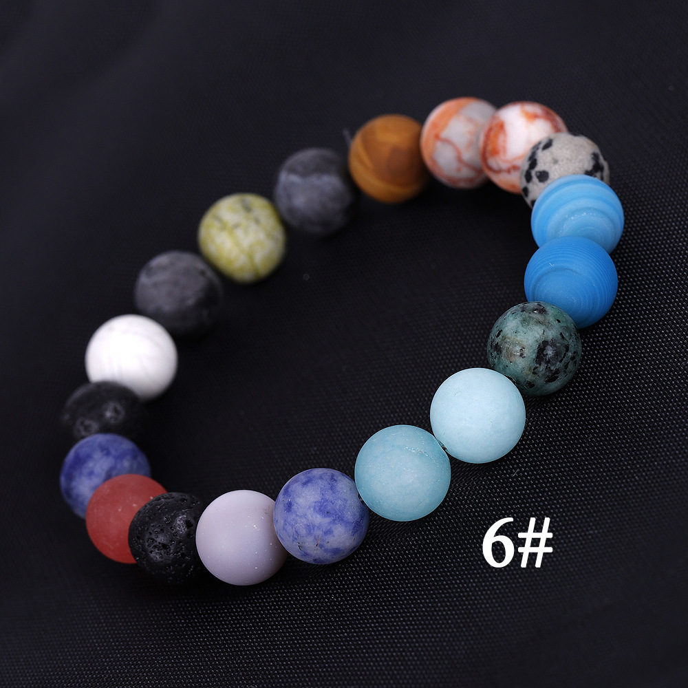Solar System Eight Stone Planet Bracelet Universe Milky Way Galaxy Exploration Star Bracelet.