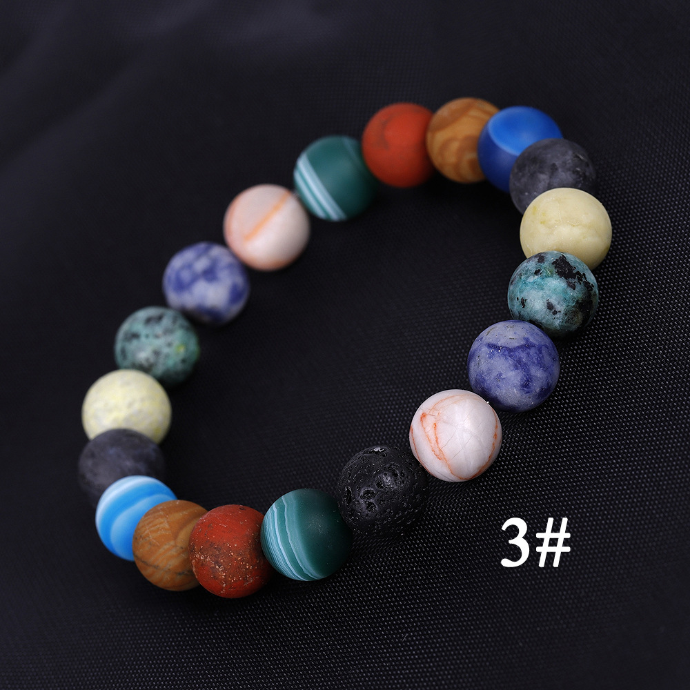 Solar System Eight Stone Planet Bracelet Universe Milky Way Galaxy Exploration Star Bracelet.