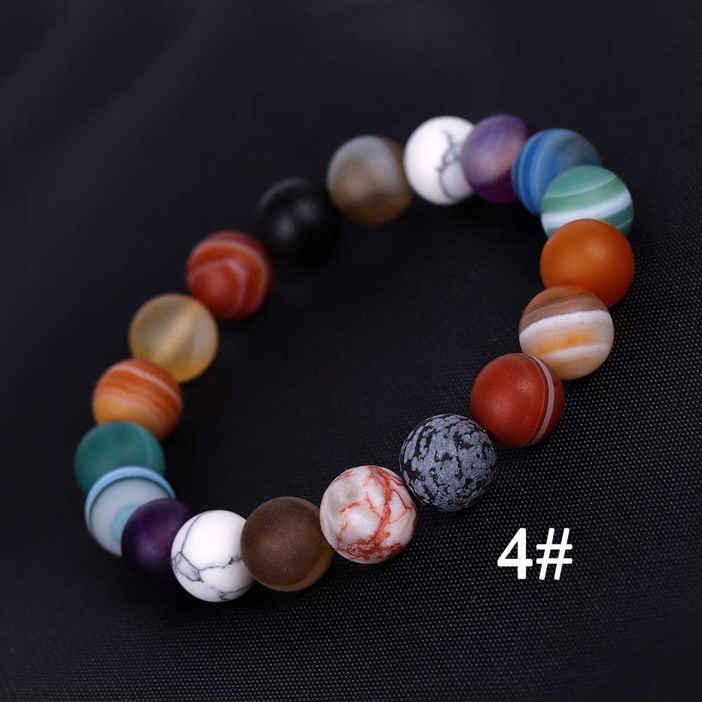 Solar System Eight Stone Planet Bracelet Universe Milky Way Galaxy Exploration Star Bracelet.