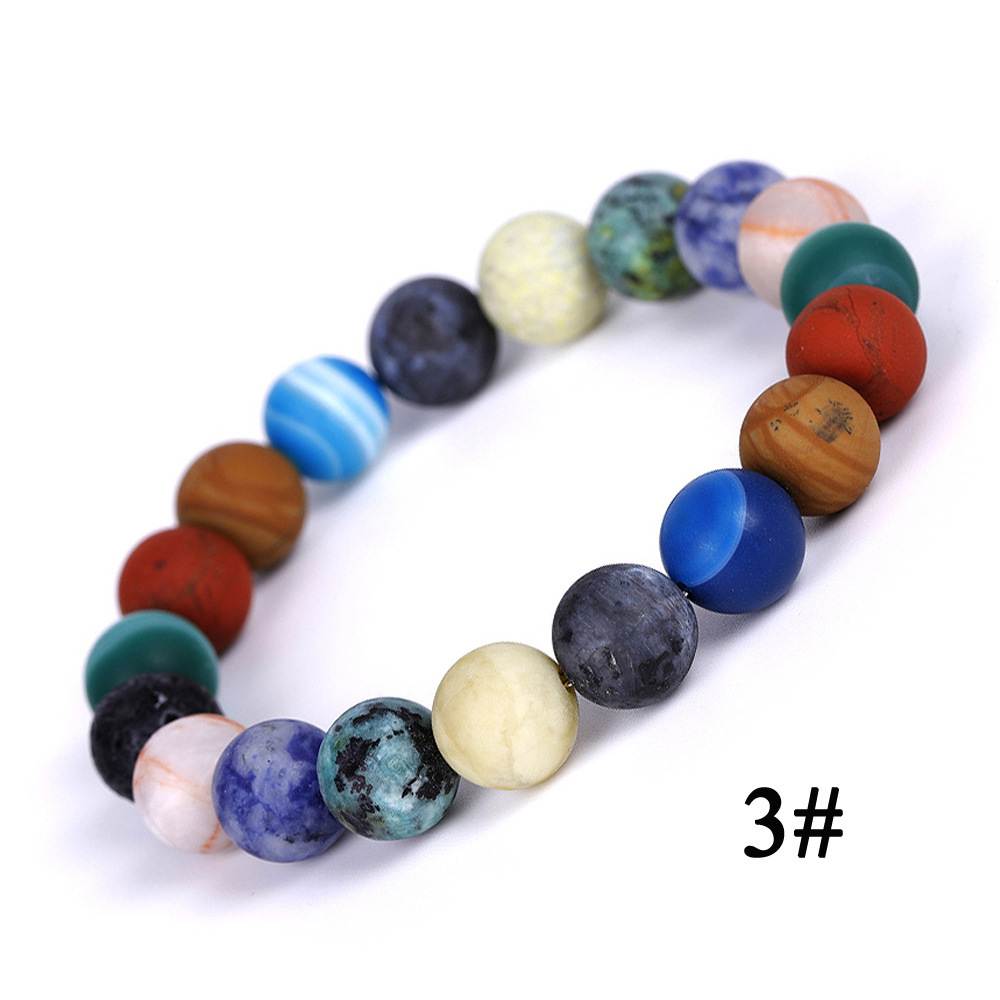 Solar System Eight Stone Planet Bracelet Universe Milky Way Galaxy Exploration Star Bracelet.