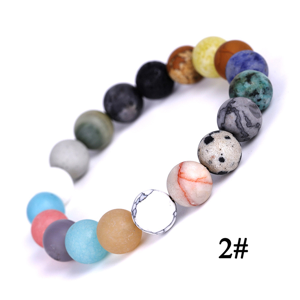 Solar System Eight Stone Planet Bracelet Universe Milky Way Galaxy Exploration Star Bracelet.