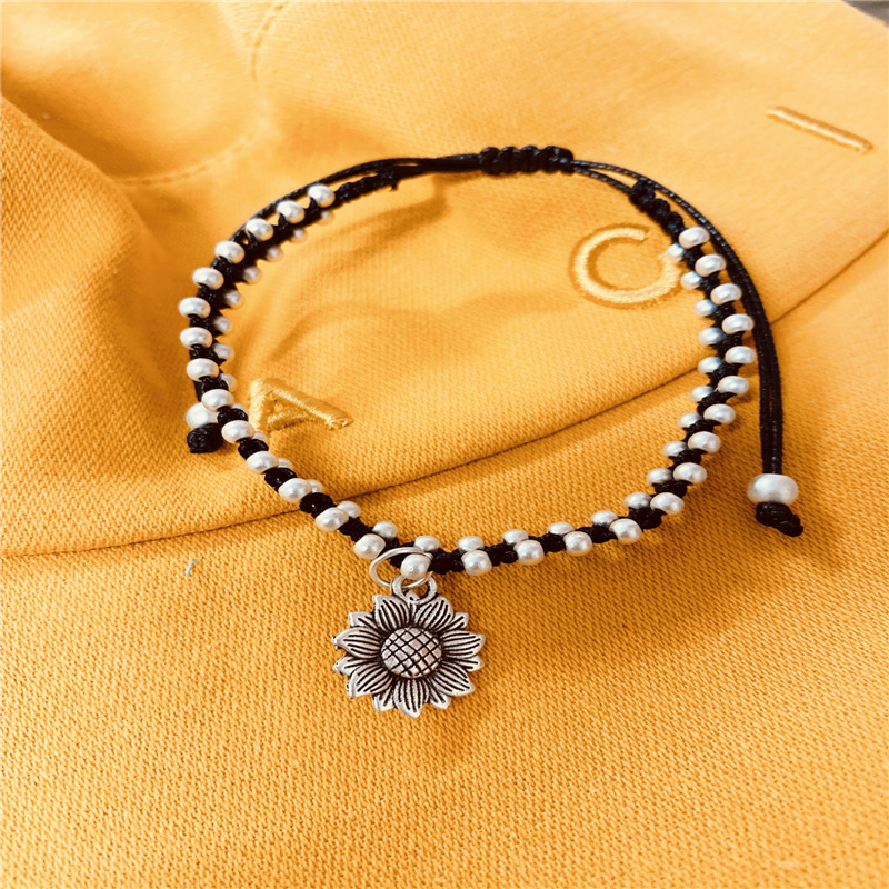Elephant Anklet Fashion Hand Foot Dual Purpose Daisy Pendant Bracelet