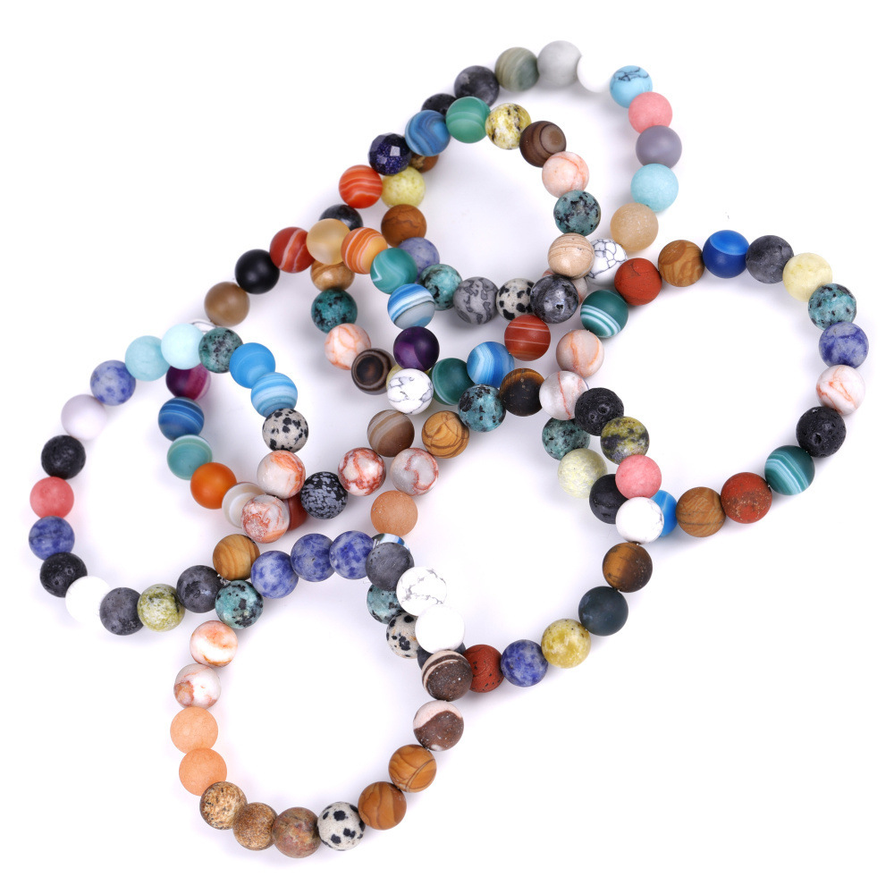 Solar System Eight Stone Planet Bracelet Universe Milky Way Galaxy Exploration Star Bracelet.