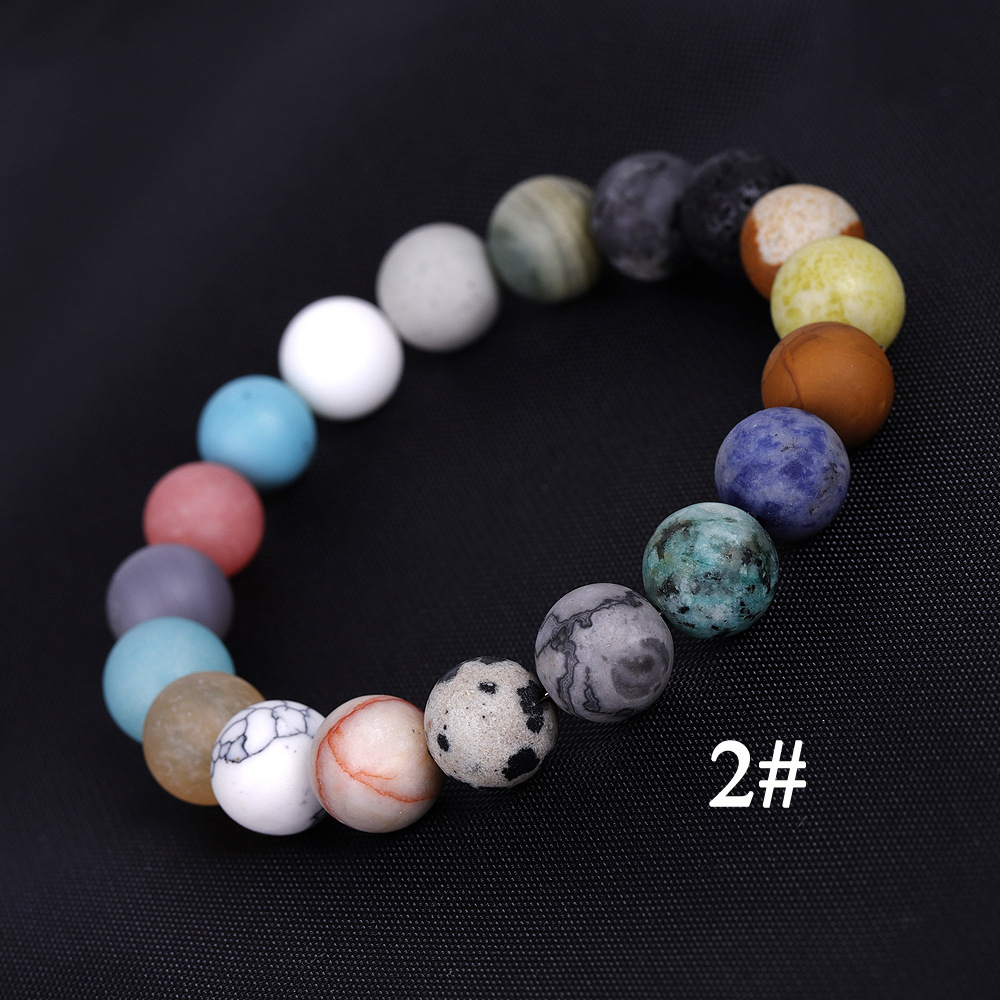 Solar System Eight Stone Planet Bracelet Universe Milky Way Galaxy Exploration Star Bracelet.