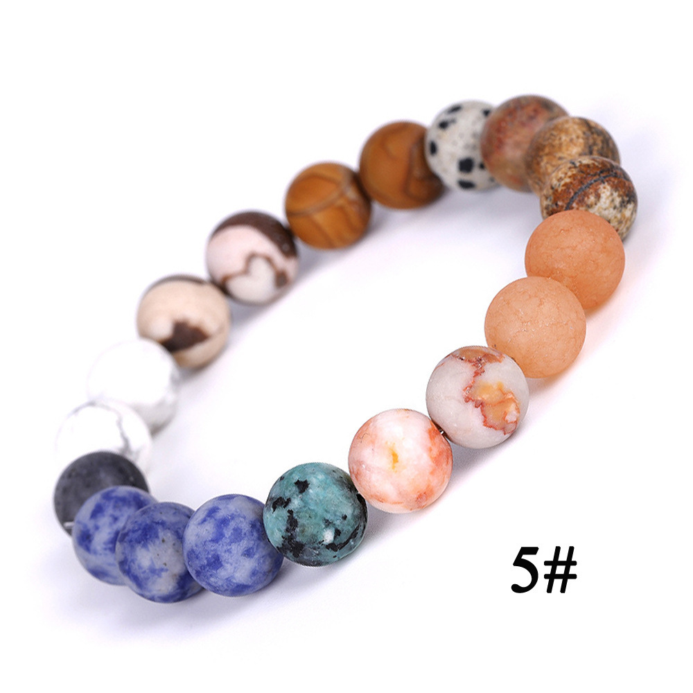 Solar System Eight Stone Planet Bracelet Universe Milky Way Galaxy Exploration Star Bracelet.