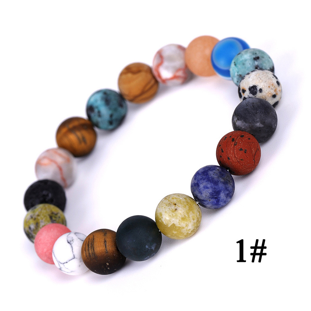 Solar System Eight Stone Planet Bracelet Universe Milky Way Galaxy Exploration Star Bracelet.