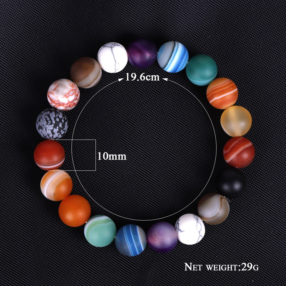 Solar System Eight Stone Planet Bracelet Universe Milky Way Galaxy Exploration Star Bracelet.