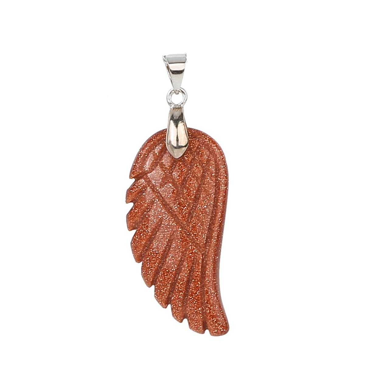 Angel Wing Crystal Pendant Necklaces Adjustable Rope Reiki Healing Stone Natural Gemstone Necklace for Women Men