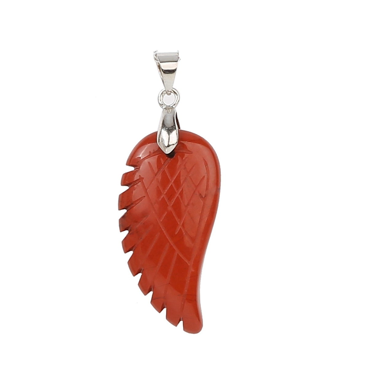 Angel Wing Crystal Pendant Necklaces Adjustable Rope Reiki Healing Stone Natural Gemstone Necklace for Women Men