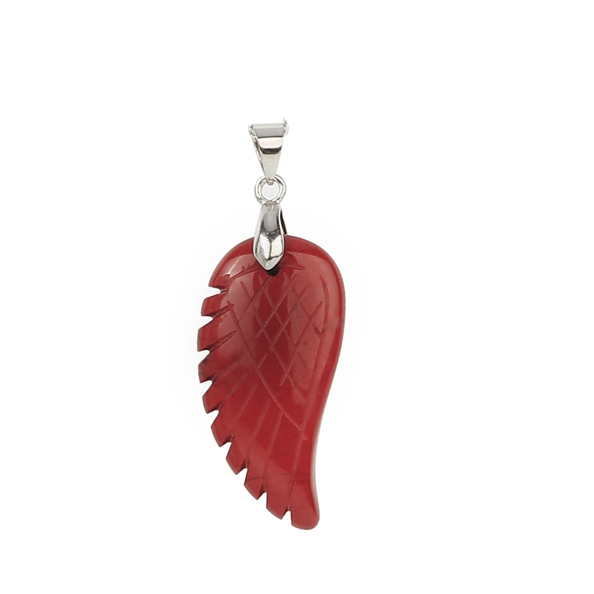 Angel Wing Crystal Pendant Necklaces Adjustable Rope Reiki Healing Stone Natural Gemstone Necklace for Women Men