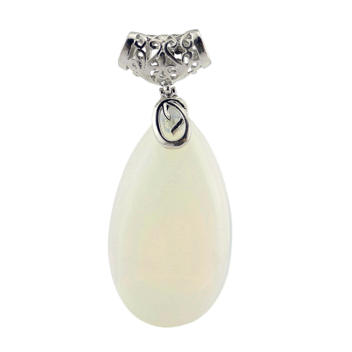 Natural Healing Crystal Waterdrop Pendant Necklace for Women 18" Black Leather Cord  Teardrop Gemstone Jewelry