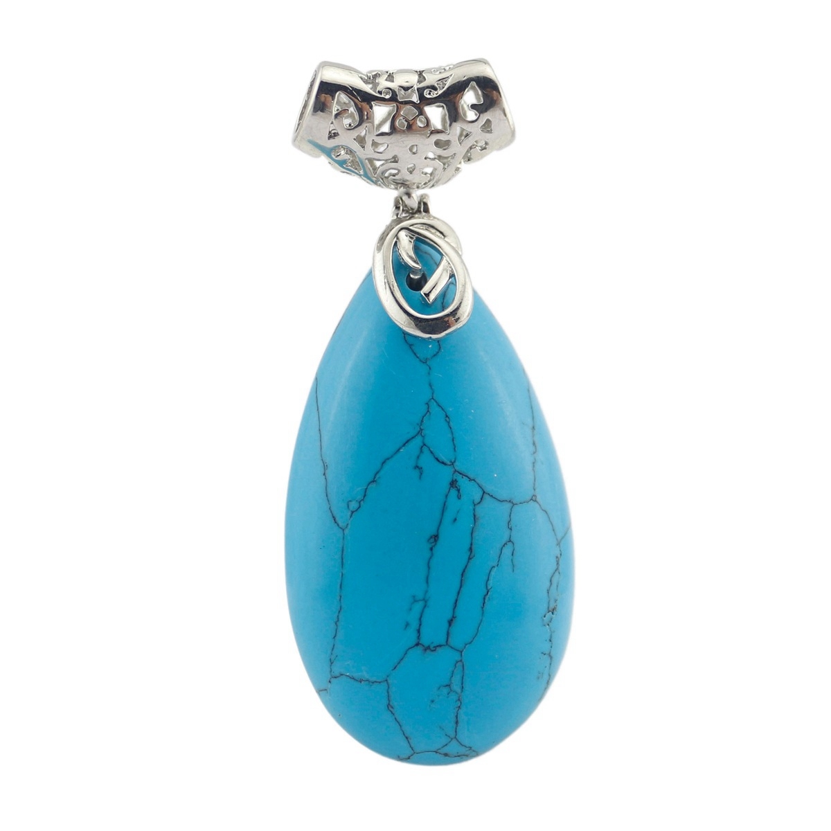 Natural Healing Crystal Waterdrop Pendant Necklace for Women 18" Black Leather Cord  Teardrop Gemstone Jewelry