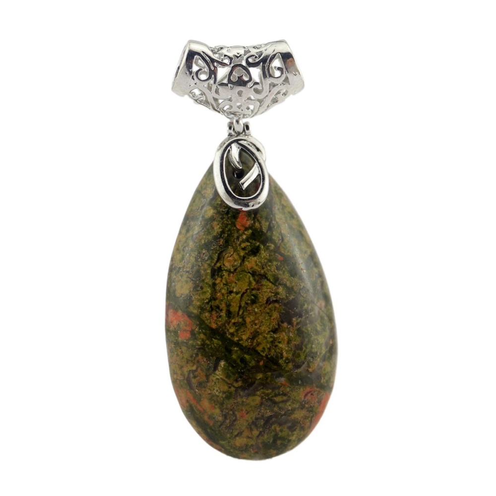 Natural Healing Crystal Waterdrop Pendant Necklace for Women 18" Black Leather Cord  Teardrop Gemstone Jewelry
