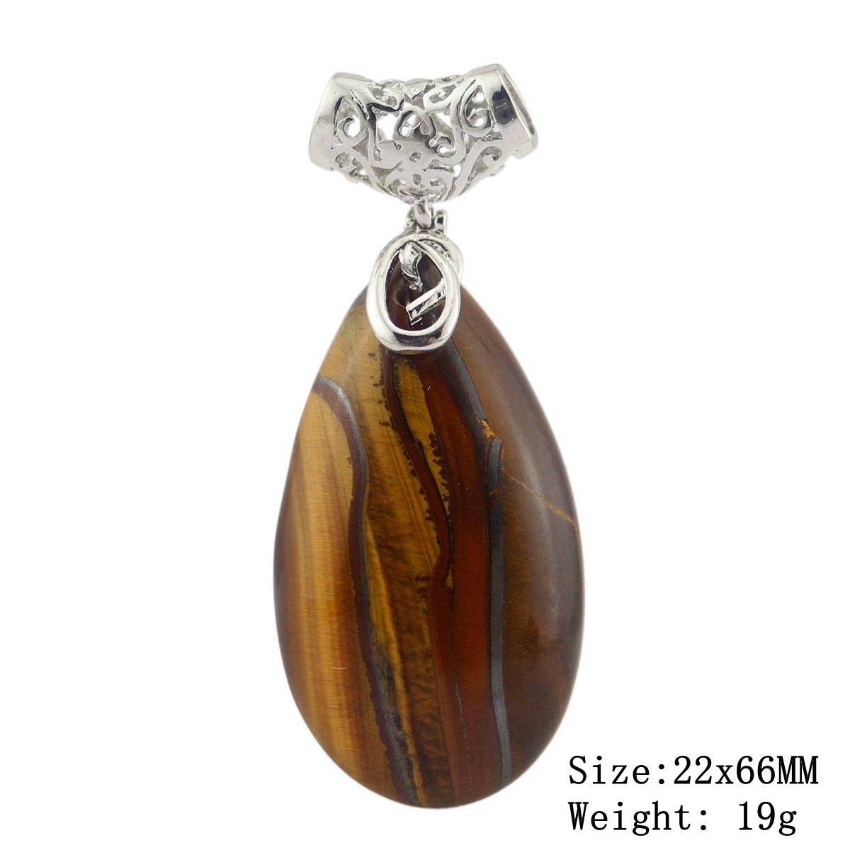 Natural Healing Crystal Waterdrop Pendant Necklace for Women 18" Black Leather Cord  Teardrop Gemstone Jewelry