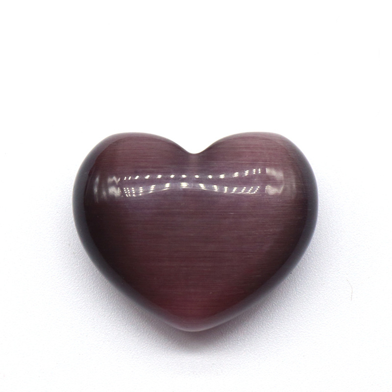 Cat's Eye Stone Carved Heart Love Crystals and Healing Stones Palm Worry Stone (1.57 inchs)