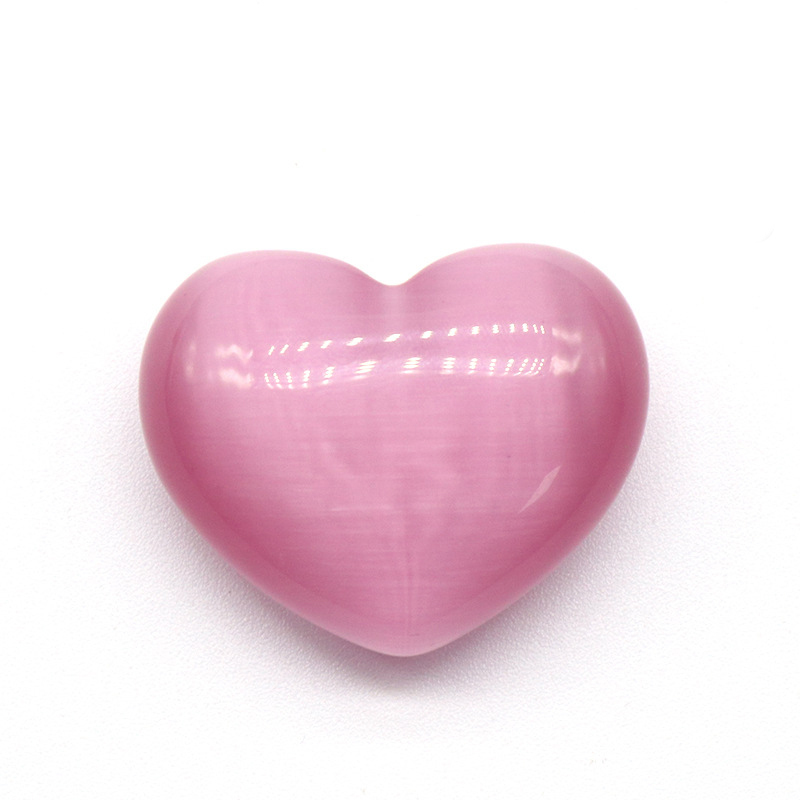 Cat's Eye Stone Carved Heart Love Crystals and Healing Stones Palm Worry Stone (1.57 inchs)