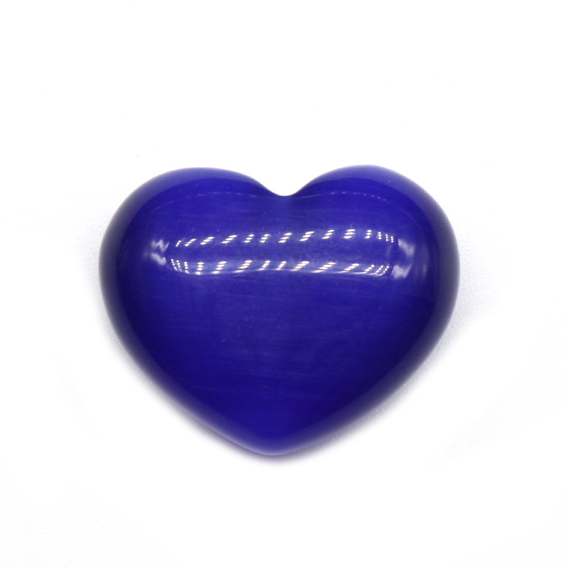 Cat's Eye Stone Carved Heart Love Crystals and Healing Stones Palm Worry Stone (1.57 inchs)