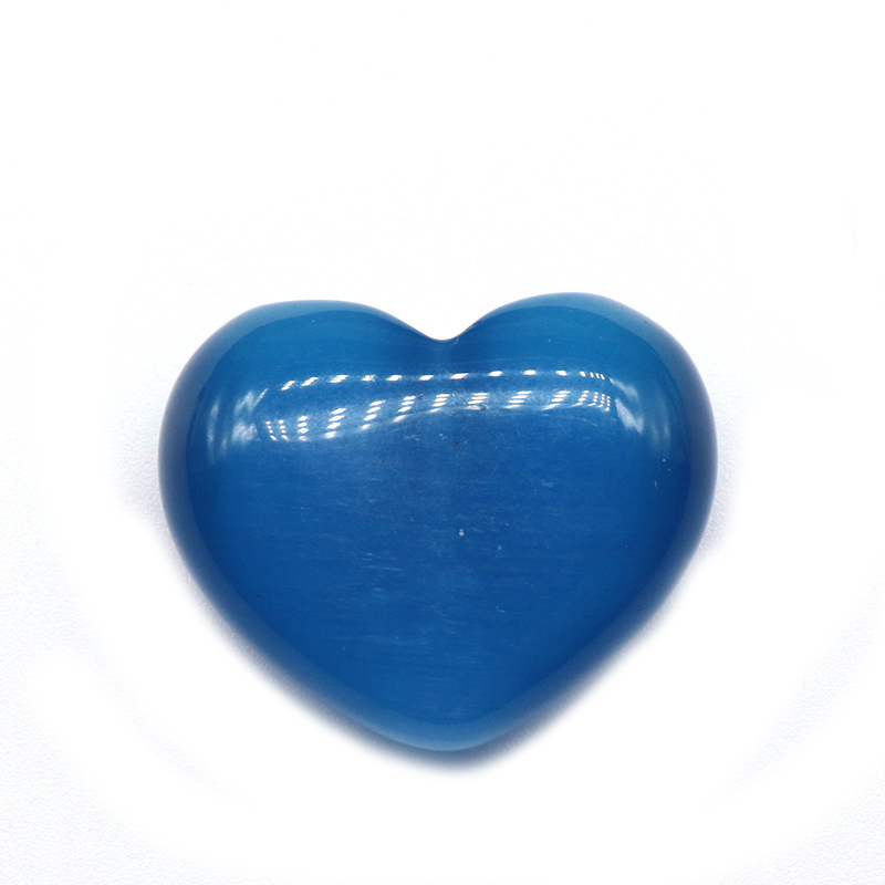 Cat's Eye Stone Carved Heart Love Crystals and Healing Stones Palm Worry Stone (1.57 inchs)