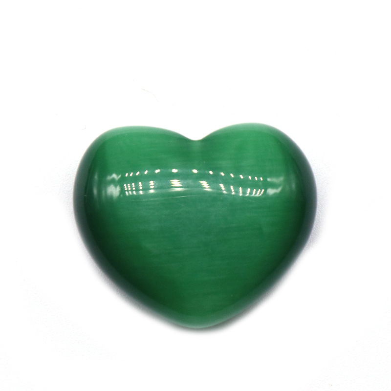 Cat's Eye Stone Carved Heart Love Crystals and Healing Stones Palm Worry Stone (1.57 inchs)