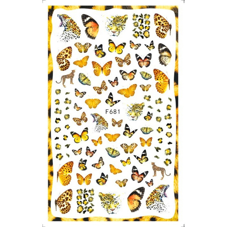 8 Sheets Butterfly Nail Stickers Spring Summer Floral Flower Nail Decals Nail Accessories for Nail Art Decorations Supplies