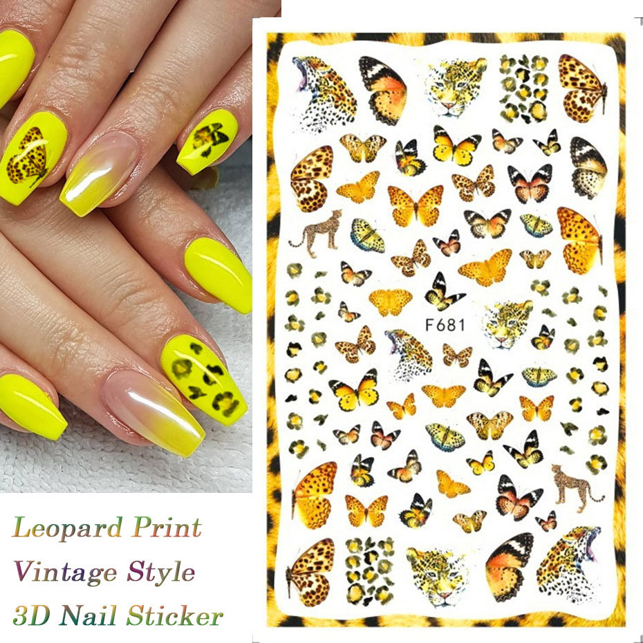 8 Sheets Butterfly Nail Stickers Spring Summer Floral Flower Nail Decals Nail Accessories for Nail Art Decorations Supplies