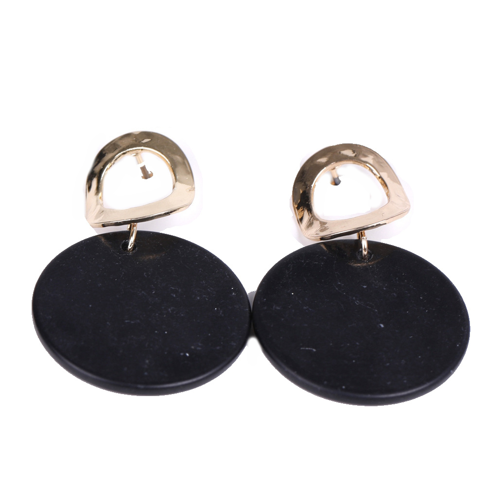 Natural Gemstone Disc Dangle Earrings For Women Gold Plated Geometric Bohemian Drop Earrings Dangling Costume Earring For Girl Fashion Jewelry