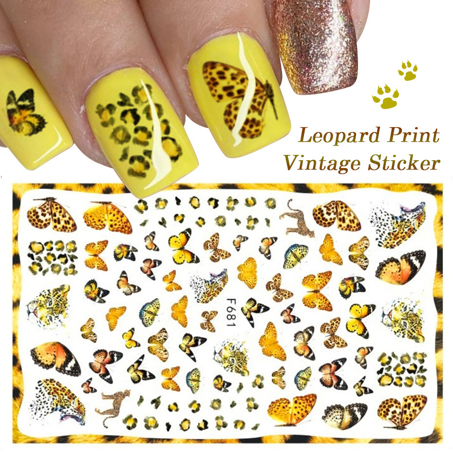 8 Sheets Butterfly Nail Stickers Spring Summer Floral Flower Nail Decals Nail Accessories for Nail Art Decorations Supplies