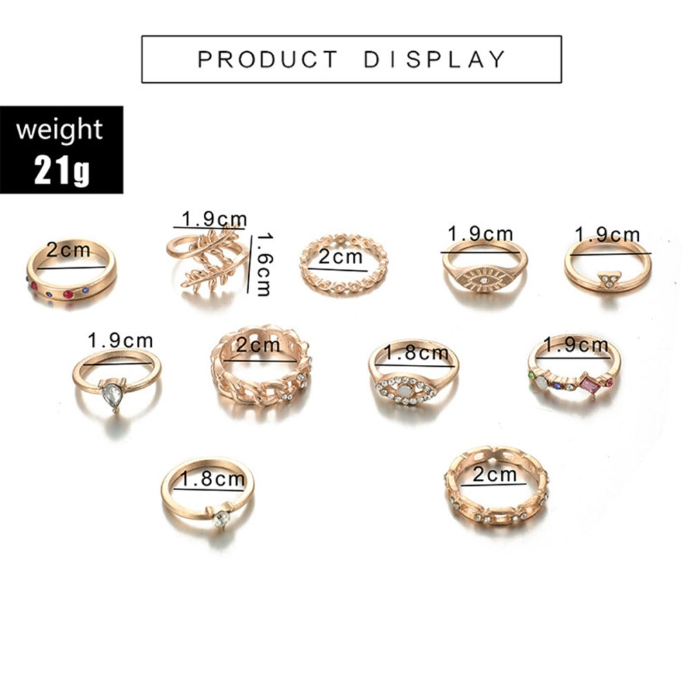 Women Rings Set Knuckle Rings Gold Bohemian Rings for Girls Vintage Gem Crystal Rings Joint Knot Ring Sets for Teens Party Daily Fesvital Jewelry Gift