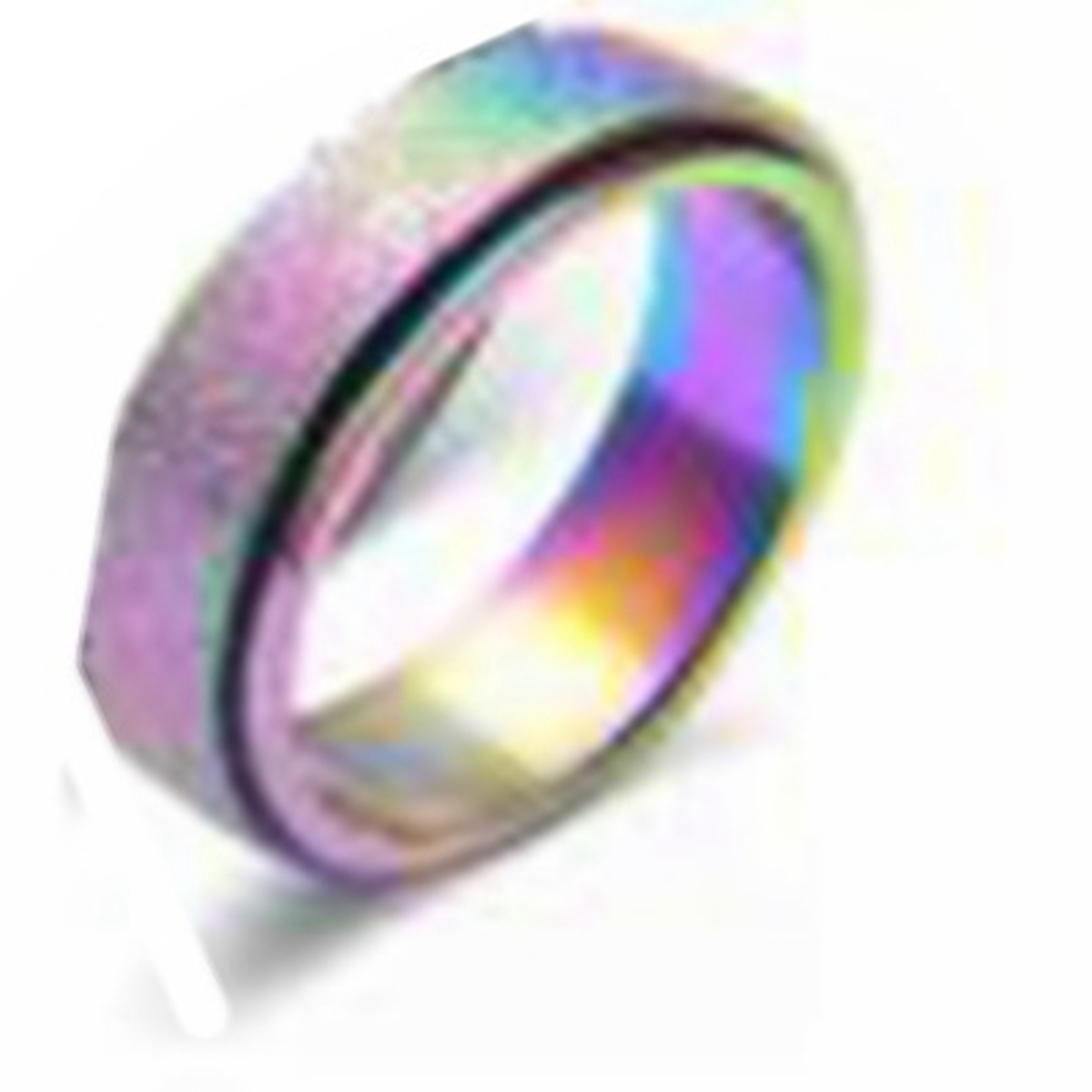 Spinner Ring Set for Women Men Anxiety Relief 6MM Fidget Rings for Anxiety Stainless Steel Frosted Ring Perfect for Weddings,Parties, Celebrations