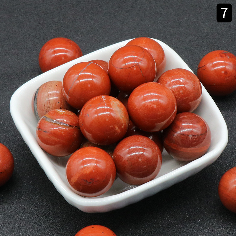 16MM Chakra Healing Gemstone Crystal Ball Set Natural Quartz Gemstones Sphere for Healing Meditation Feng Shui Home Decoration