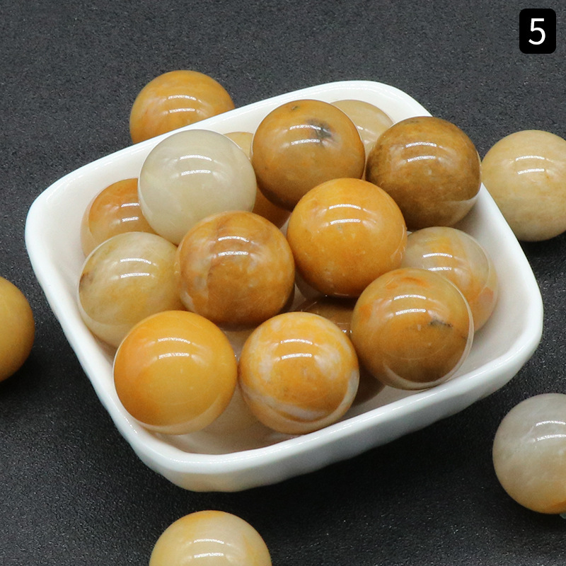 16MM Chakra Healing Gemstone Crystal Ball Set Natural Quartz Gemstones Sphere for Healing Meditation Feng Shui Home Decoration