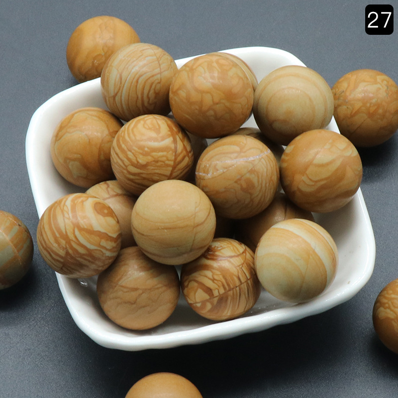 16MM Chakra Healing Gemstone Crystal Ball Set Natural Quartz Gemstones Sphere for Healing Meditation Feng Shui Home Decoration