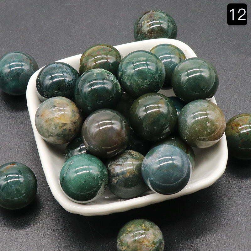 18MM Chakra Healing Gemstone Crystal Ball Set Natural Quartz Gemstones Sphere for Healing Meditation Feng Shui Home Decoration