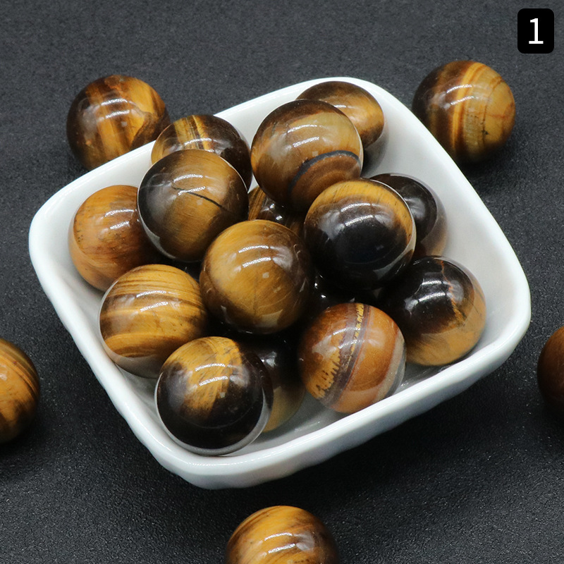 16MM Chakra Healing Gemstone Crystal Ball Set Natural Quartz Gemstones Sphere for Healing Meditation Feng Shui Home Decoration