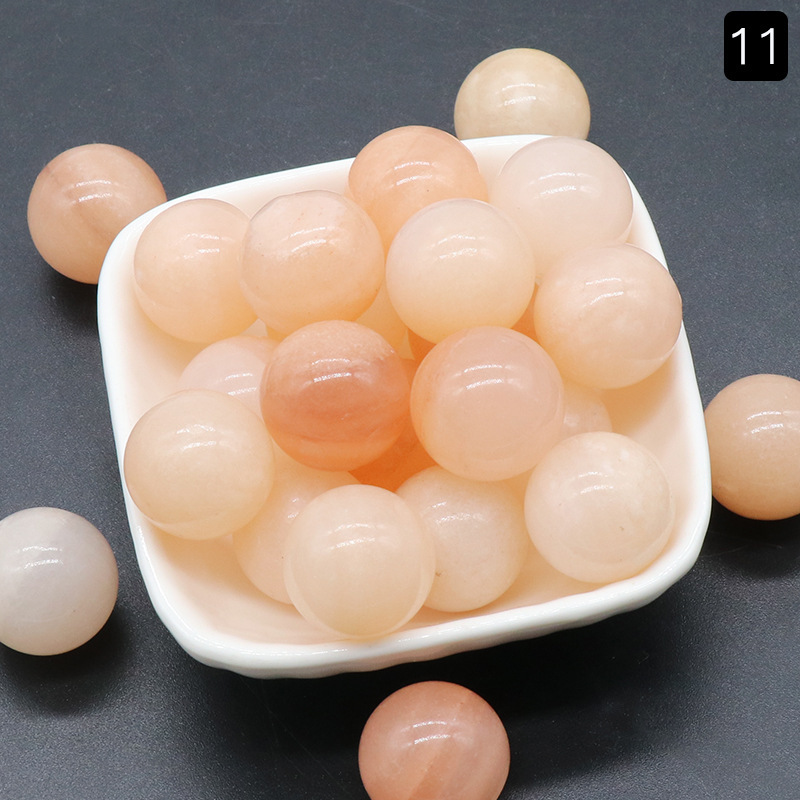 16MM Chakra Healing Gemstone Crystal Ball Set Natural Quartz Gemstones Sphere for Healing Meditation Feng Shui Home Decoration