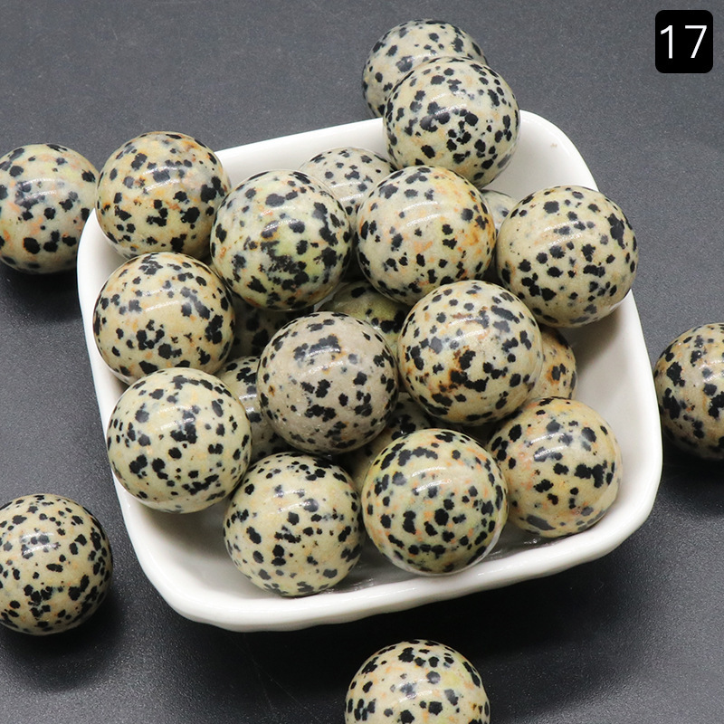 16MM Chakra Healing Gemstone Crystal Ball Set Natural Quartz Gemstones Sphere for Healing Meditation Feng Shui Home Decoration