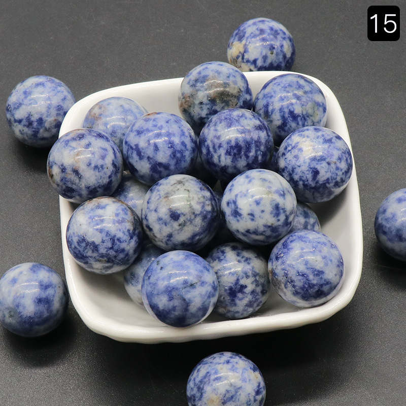 18MM Chakra Healing Gemstone Crystal Ball Set Natural Quartz Gemstones Sphere for Healing Meditation Feng Shui Home Decoration