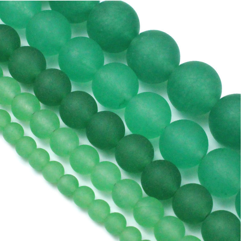 Matte Green Aventurine Round Healing Stone Full Strand Loose Natural Gem Bead for DIY Bracelet Necklace Jewelry Making 4/6/8/10/12mm
